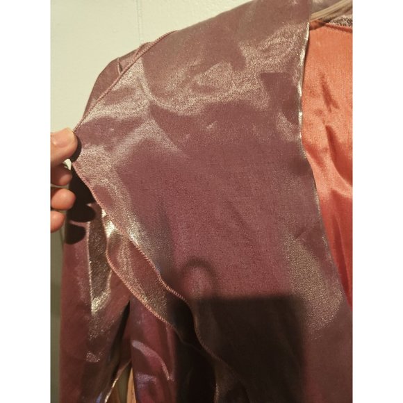 Vtg Nikolia Maids Mother Of The Bride 2 Piece Skirt Jacket Iridescent Purple NWT - Picture 5 of 5